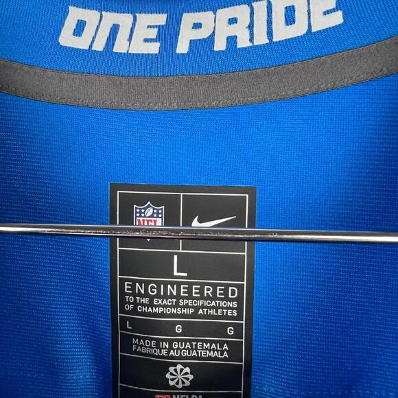 New Detroit Lions Jameson Williams #9 Nike Blue Jersey Men’s L NFL One Pride - Picture 7 of 8
